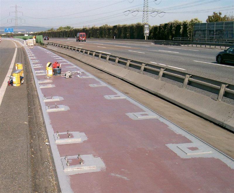 Fahrbahnsanierung auf der BAB 5 bei Frankfurt-Niederrad