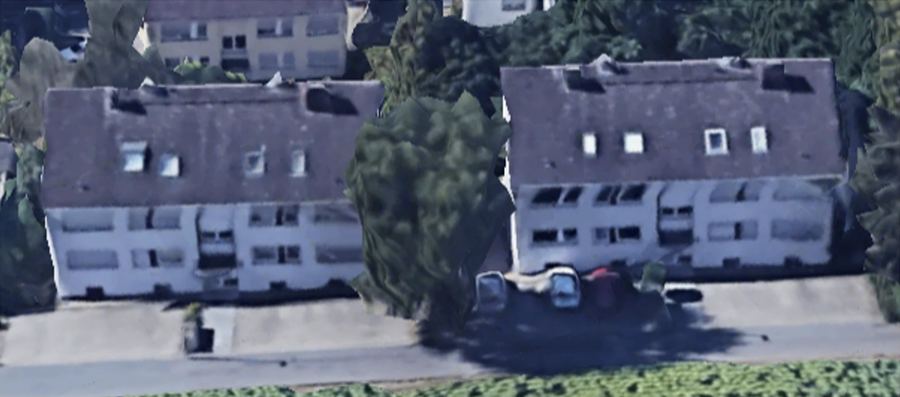 Luftansicht der Wohnanlage An den Brunnengärten in Bad Homburg